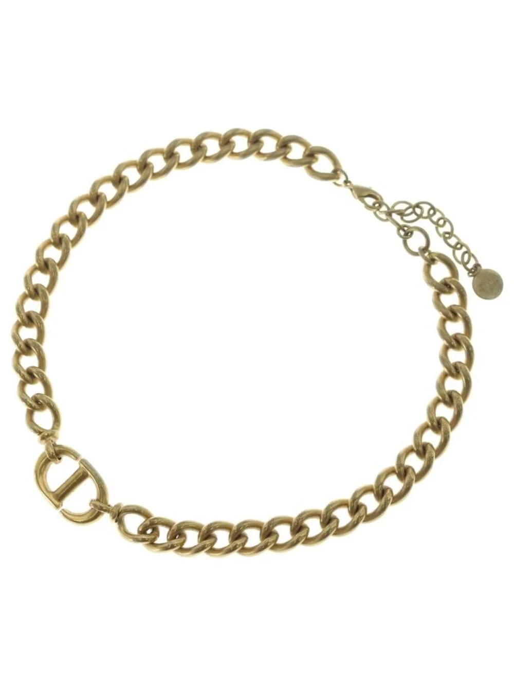 Dior CD Logo Chain Necklace Gold